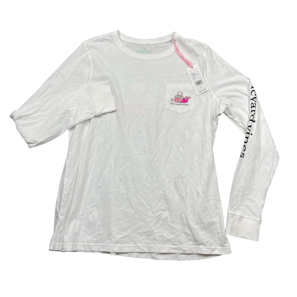 Vineyard Vines NEW W/Tags Mens Large Long Sleeve White Ski Whale